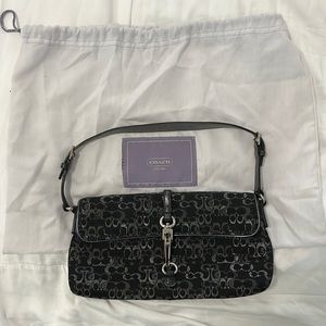 Authentic Coach Optic Clutch - black silver and grey